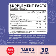 60-count bottle label of Calm Gummies for Kids