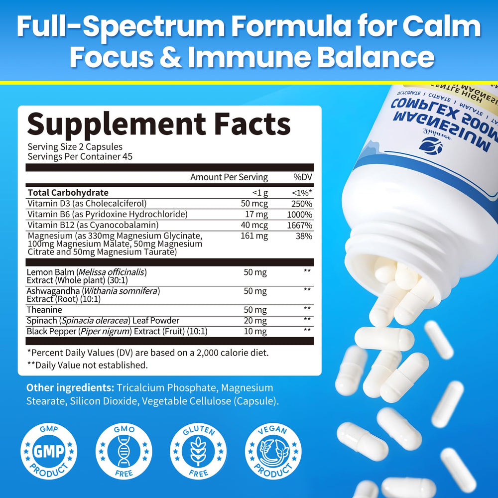 Close-up of magnesium capsules