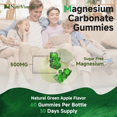30-serving bottle packaging of Magnesium Carbonate Gummies
