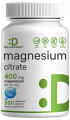Hero image: Magnesium Citrate 400mg per serving in vegetarian capsules