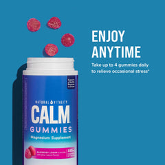 Magnesium citrate benefits graphic for CALM Gummies.
