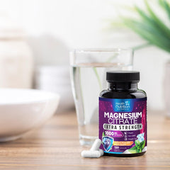 Stomach wellness and digestion concept for magnesium supplement