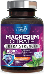 Bottle of Magnesium Citrate Capsules 1000mg, 240-count