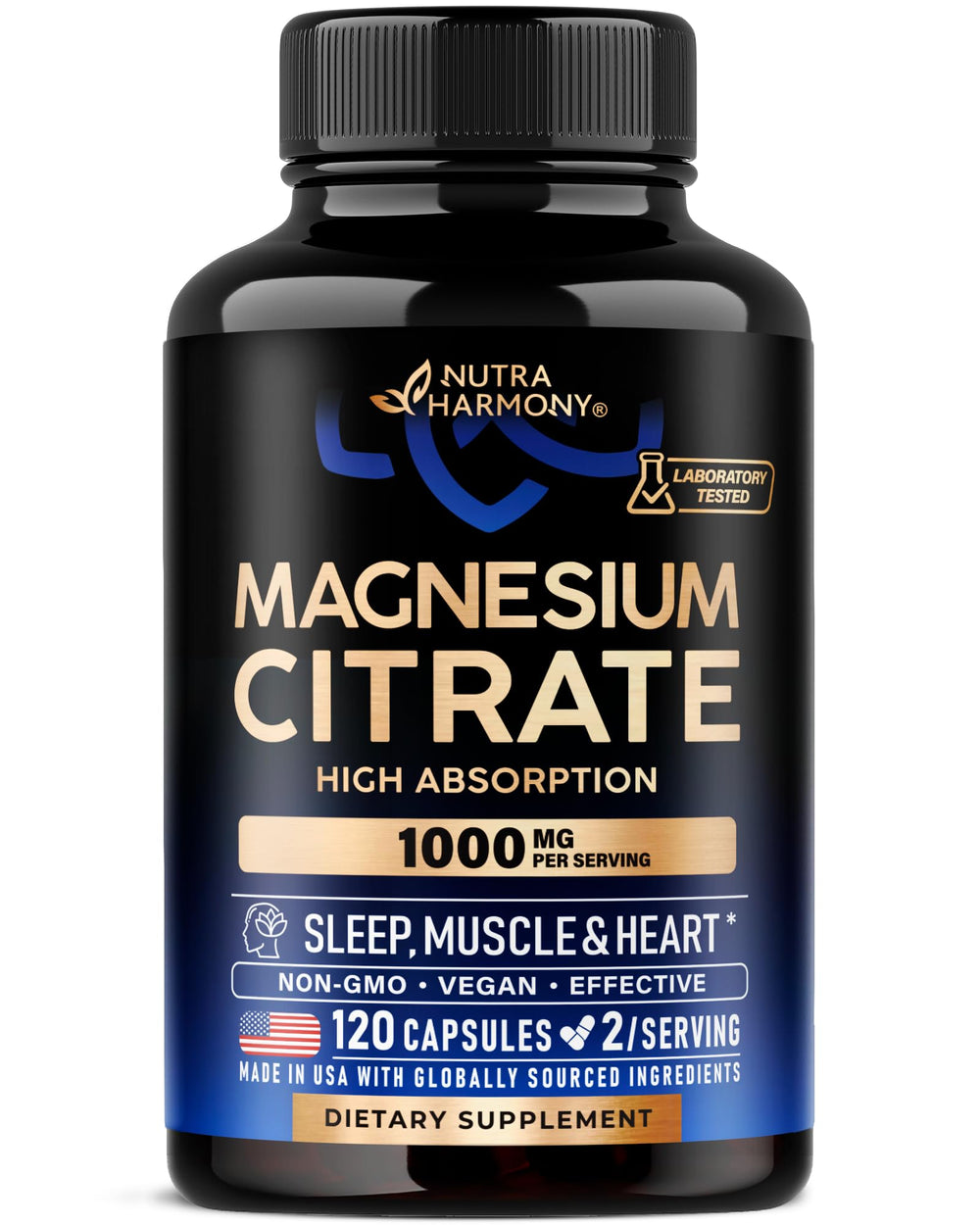 Hero image of Magnesium Citrate Capsules 1000mg bottle