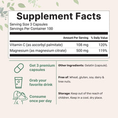 Magnesium citrate supporting digestion