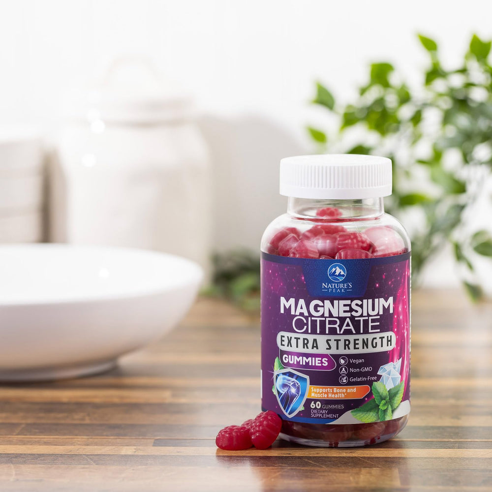 Nature's Peak magnesium citrate gummies product packaging