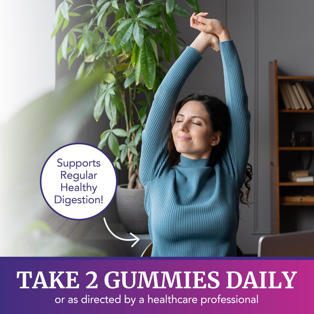 Digestive health concept with magnesium citrate gummies