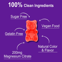 Family-friendly magnesium citrate gummies bottle on white background
