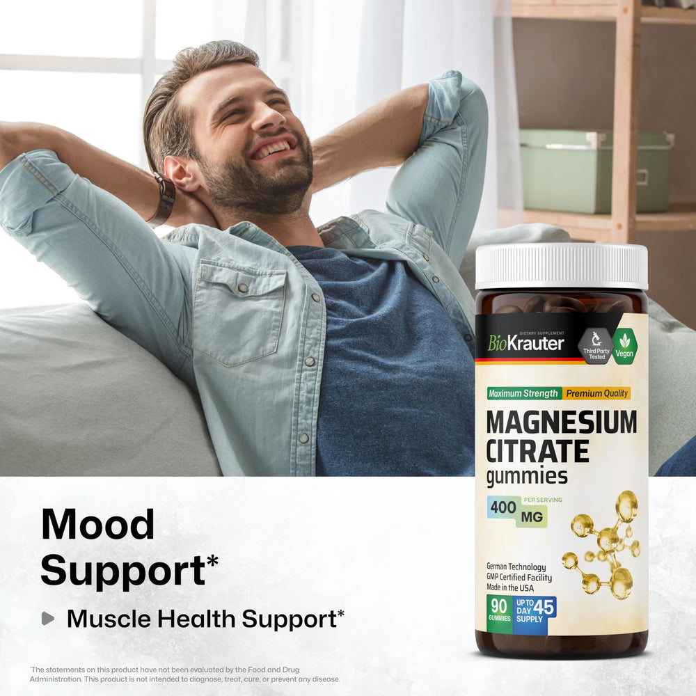 Citrate magnesium gummies with vegan pectin base
