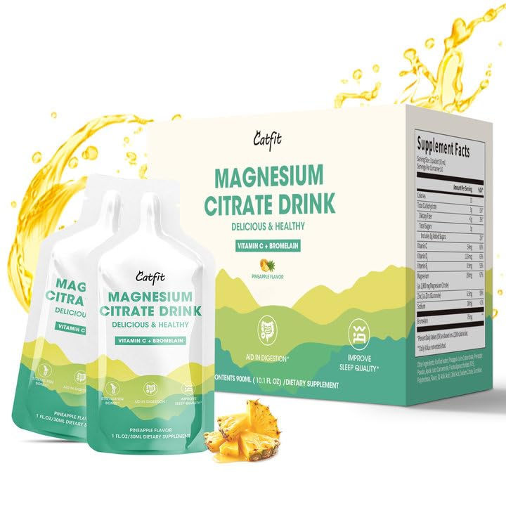 Magnesium Citrate Liquid Supplement bottle with Pineapple flavor (10 oz)