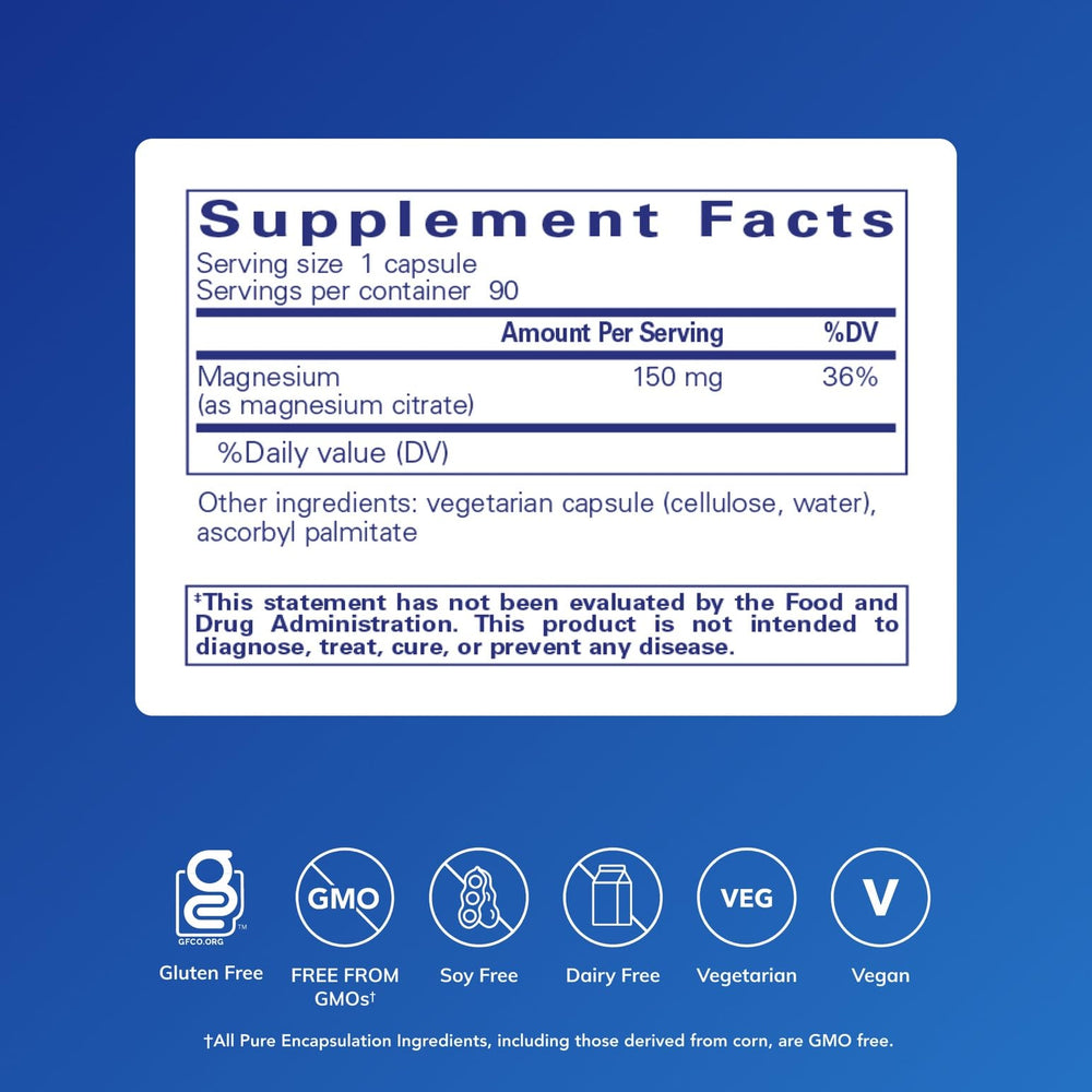 Magnesium citrate capsules for sleep support