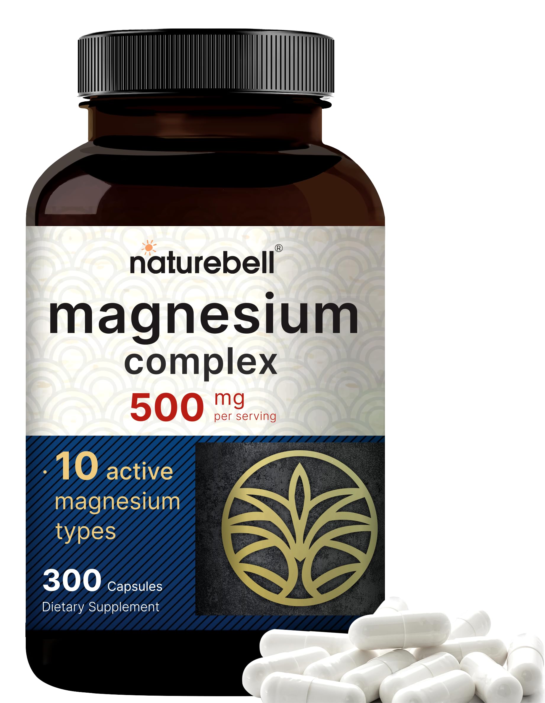 Magnesium Complex 500mg bottle with 300 capsules Magnesium Complex 500mg bottle with 300 capsules