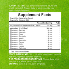 Close-up of vegetarian capsules for magnesium complex