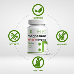 Label highlights 500mg magnesium complex