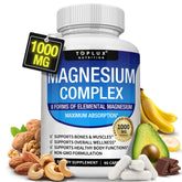 Bottle of Toplux Magnesium Complex 8-form 1000mg 90 capsules