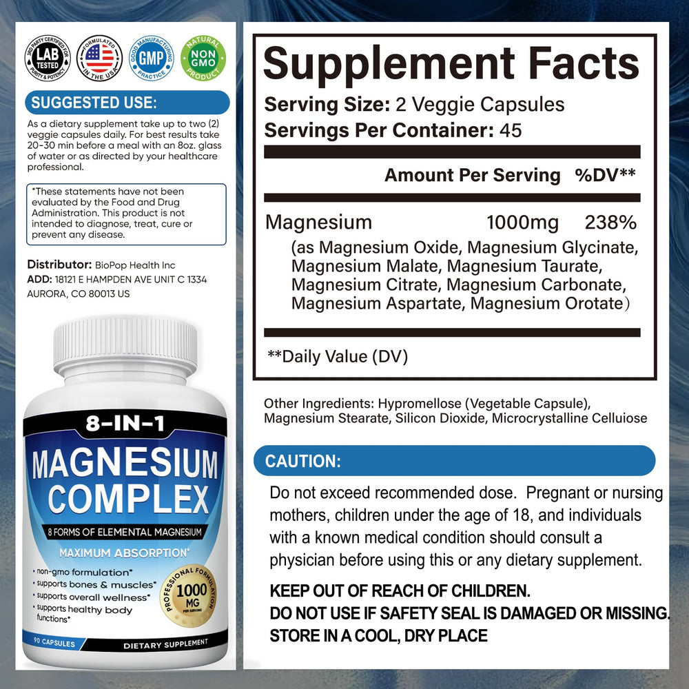 Magnesium Complex designed for women's health: sleep, muscle and bone support