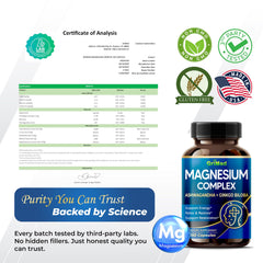 Label highlighting ingredients and third-party testing