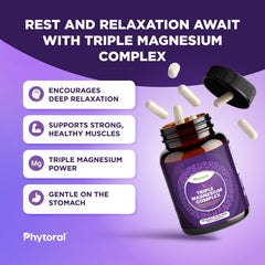 Close-up of triple magnesium blend ingredients taurate glycinate malate