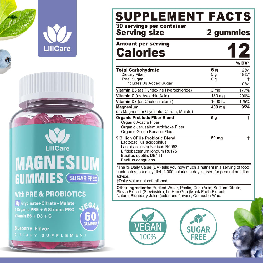 Triple magnesium blend: glycinate, citrate, and malate for absorption
