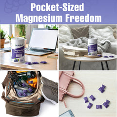Individually wrapped magnesium gummies for on-the-go