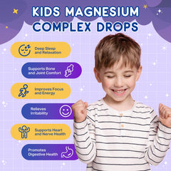 Nutrition/ingredients label of the kids magnesium liquid