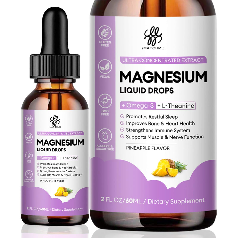 Magnesium Complex Liquid Drops bottle with pineapple flavor 2 fl oz