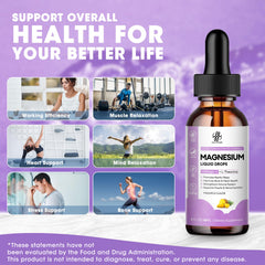 Close-up of dropper dispensing magnesium liquid drops