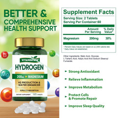 Close-up of magnesium and electrolytes in hydrogen water tablets