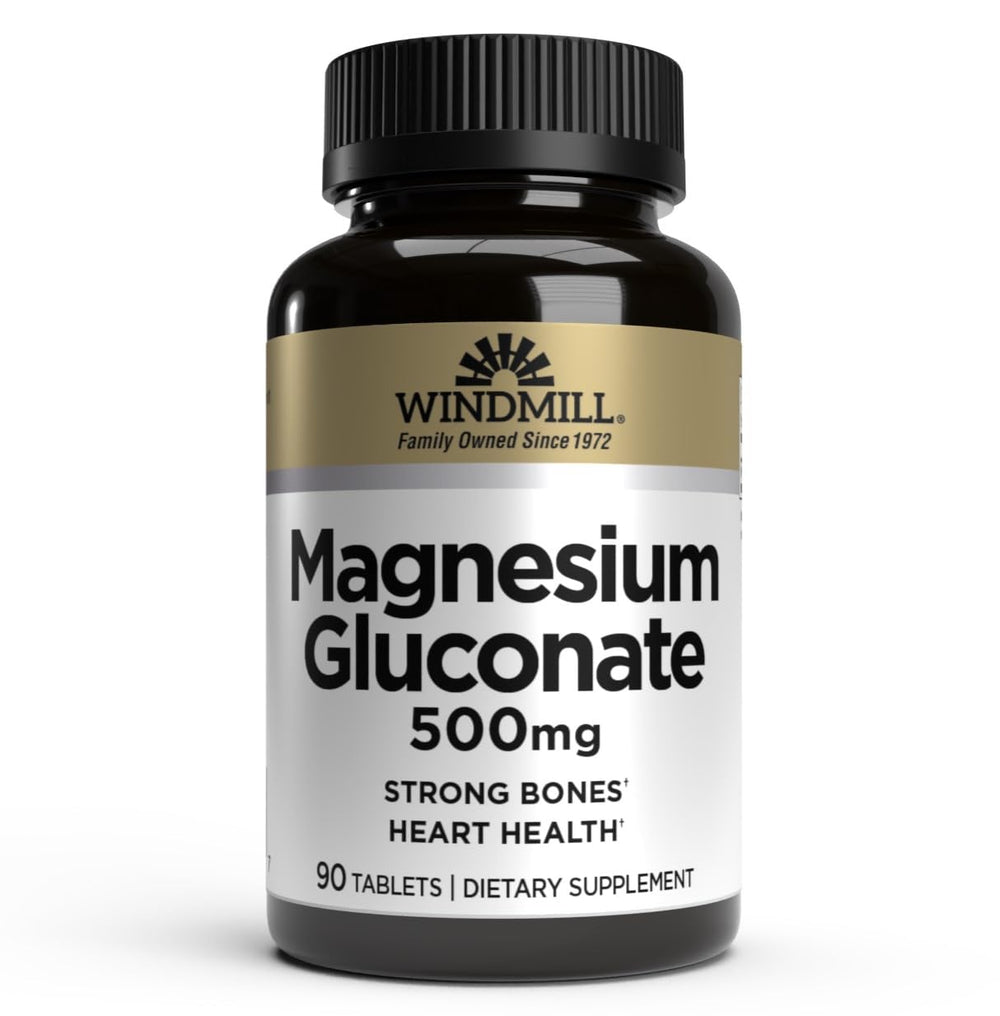 Magnesium Gluconate 500 mg bottle from Windmill