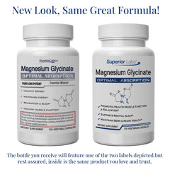 Close-up of magnesium glycinate 1250 mg capsules