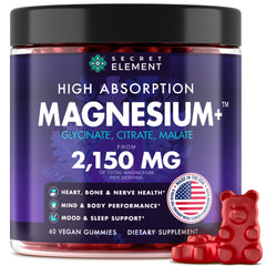 Cherry-flavored magnesium glycinate 2150mg gummies for daily wellness