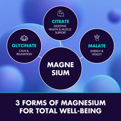Close-up of the magnesium glycinate gummies label and nutrition facts.