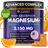 Orange-flavored Magnesium Glycinate 2150MG gummies main product image.