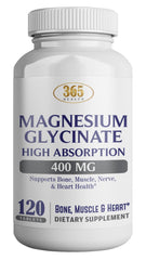 Bottle label: Magnesium Glycinate 400mg per serving