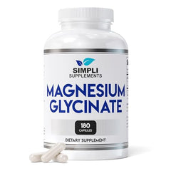 Front label of Magnesium Glycinate 400mg 180 capsules