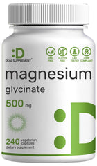 Magnesium Glycinate 500mg 240 veggie capsules – product hero image