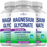 Bottle of Magnesium Glycinate 500mg with 90mg elemental magnesium per capsule