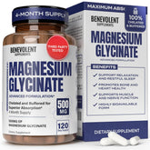 Bottle of Magnesium Glycinate 500mg capsules