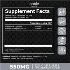 Close-up of vegetarian-friendly magnesium glycinate capsules