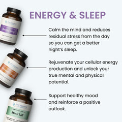 Person resting peacefully with magnesium supplement label visible