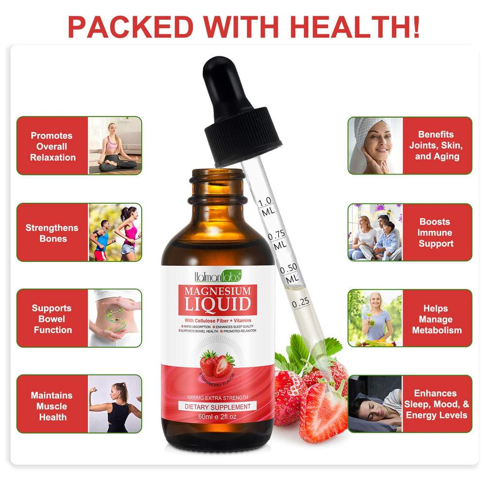 Liquid magnesium glycinate, citrate, and taurate 60ml