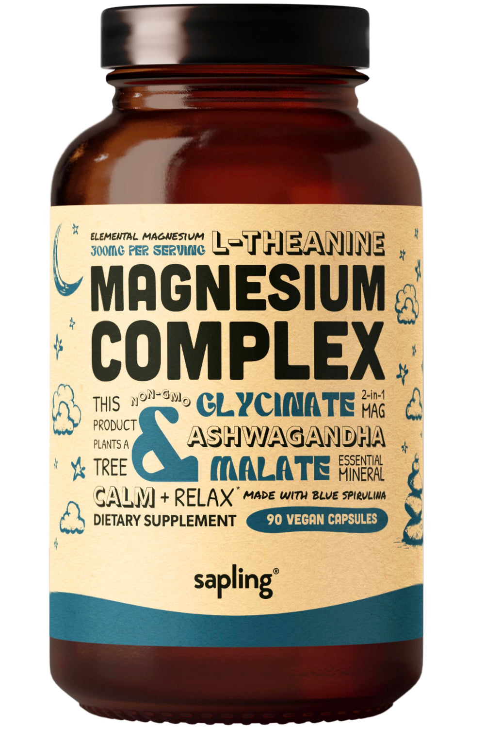 Magnesium Glycinate Complex bottle with 90 veggie caps