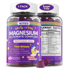 Magnesium glycinate gummies for adults and kids 4+ in package