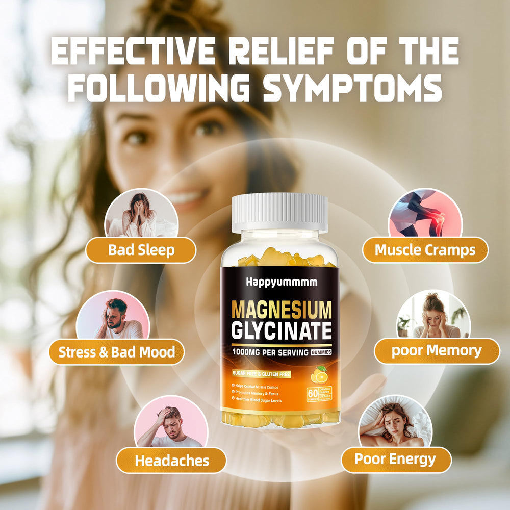 Label showing ingredients: Magnesium Glycinate, Vitamin D, B6 and CoQ10