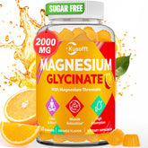 Bottle label showing Magnesium Glycinate Gummies 1500mg