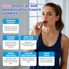 Product packaging for magnesium glycinate gummies 400mg