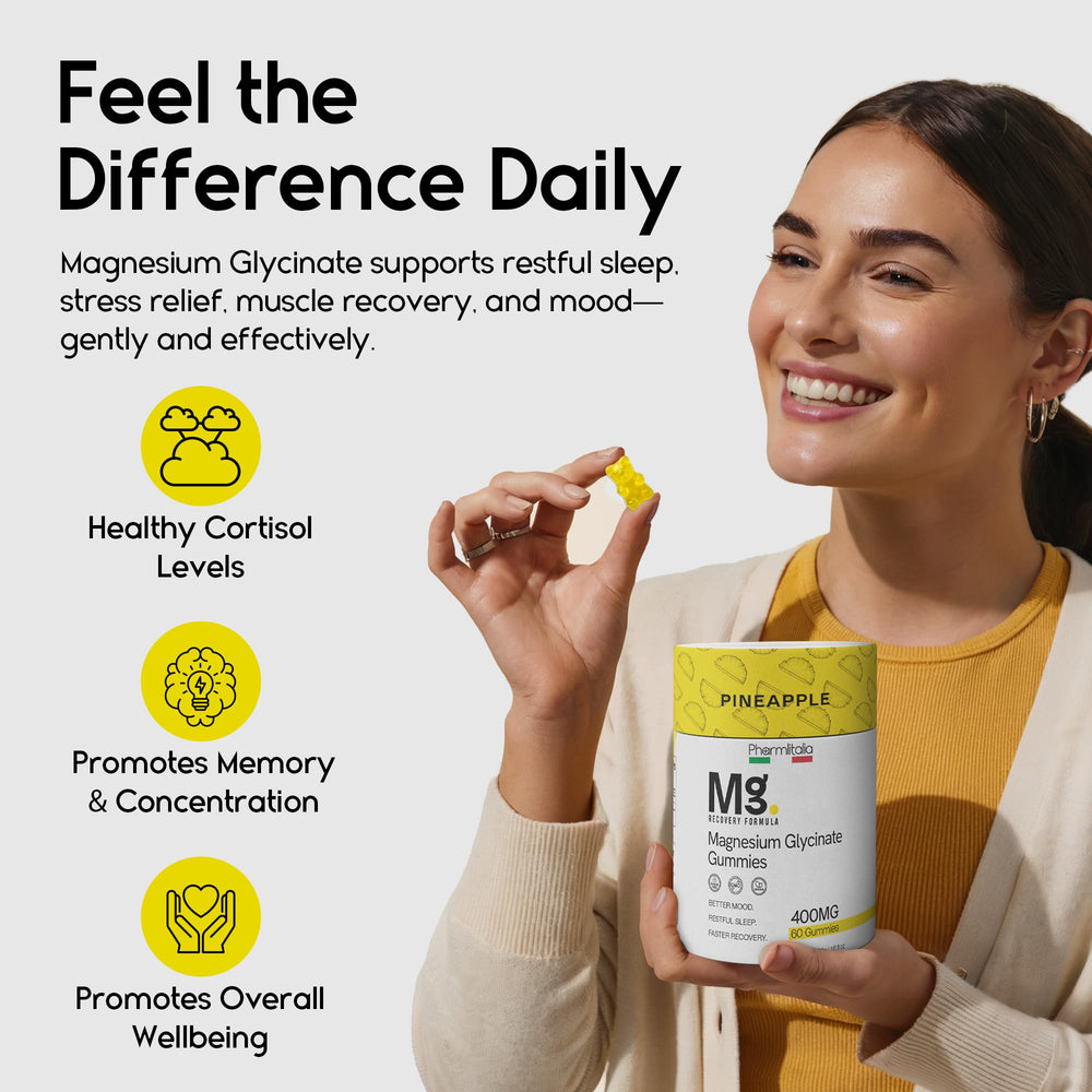 Nutrition label highlighting 400mg magnesium per gummy