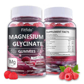 Raspberry-flavored magnesium glycinate gummy close-up
