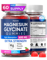 Raspberry flavor magnesium glycinate gummies bottle front