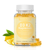 Lemon-flavored magnesium glycinate 500mg gummies – 60 count